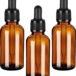 Amber Glass Dropper Bottles, Dark Thick Glass Tincture Bottles, Leakproof Refillable Essential Oils Container, Travel Size for Hair Oil & Personal Care.