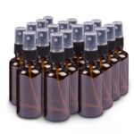 Amber Glass Spray Bottles for Essential Oils, Mini, Small, Empty, Bulk, Fine Mist, for Facial, Perfume, Room, Cosmetic, Travel, Refillable, Leakproof, UV Protection.