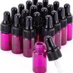 Glass Dropper Bottle, Empty Sample Vial, Mini Size, Refillable, Glass Dropper, for Essential Oil, Perfume, Cosmetic Samples, Travel Liquid.
