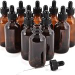 Amber Glass Bottles with Glass Eye Droppers.